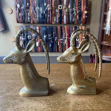 Load image into Gallery viewer, Brass Antelope Bookends - (Mid)Western Second Hand
